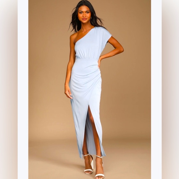Lulus Take Me Out One Shoulder Maxi Size Medium - Picture 1 of 7